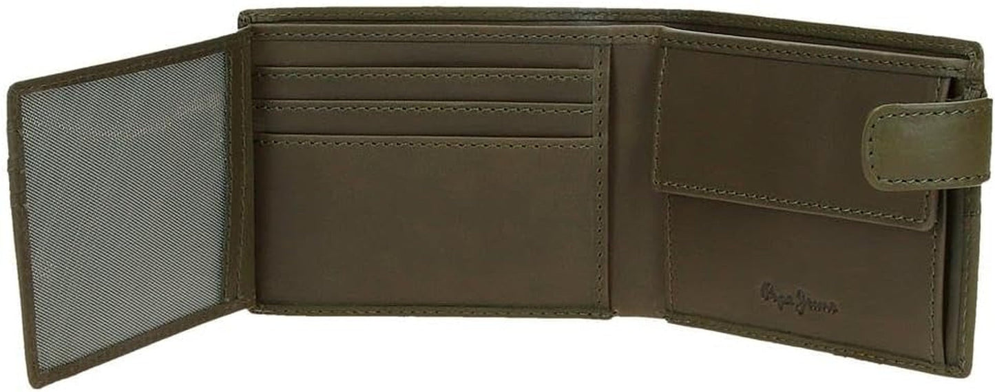 Pepe Jeans Cracker Portafogli e portamonete in pelle di vacchetta Nero Marrone Verde Portafoglio da uomo di varie dimensioni Naty Shop