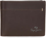 Pepe Jeans Portafogli e portamonete in pelle di vacchetta Staple, Nero, Marrone, Blu scuro, Varie dimensioni Portafoglio da uomo Naty Shop Portafoglio Staple marrone