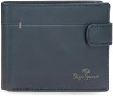 Pepe Jeans Portafogli e portamonete in pelle di vacchetta Staple, Nero, Marrone, Blu navy, Portafoglio da uomo di varie dimensioni Naty Shop Portafoglio verticale blu scuro