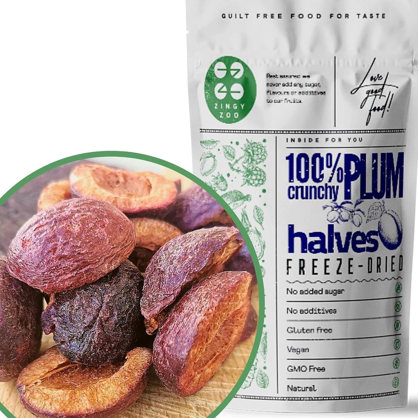 Prugne liofilizzate Prugne liofilizzate 100% naturali | Senza zuccheri aggiunti Dolci liofilizzati salutari | Prugne liofilizzate Frutta liofilizzata Frutta liofilizzata ZingyZoo Prodotti disidratati Il mio negozio Titolo predefinito