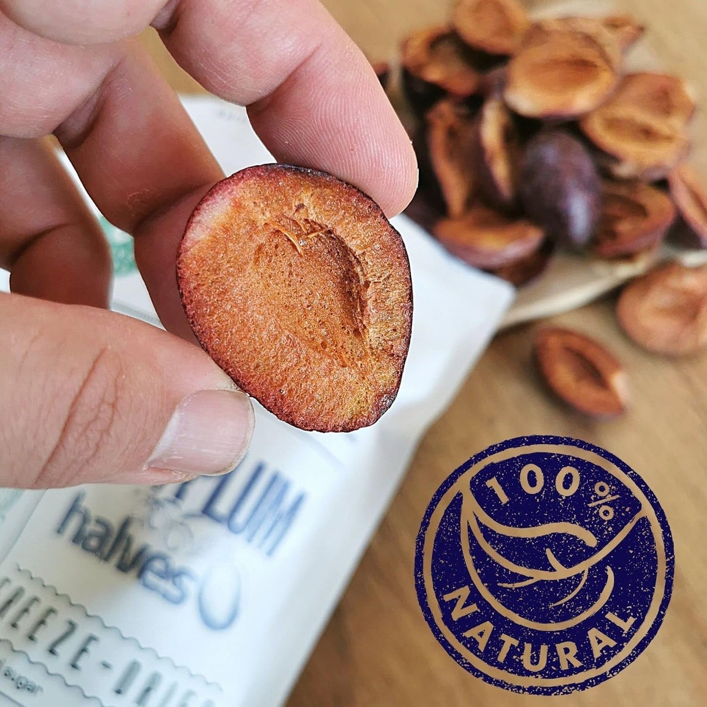 Prugne liofilizzate Prugne liofilizzate 100% naturali | Senza zuccheri aggiunti Dolci liofilizzati salutari | Prugne liofilizzate Frutta liofilizzata Frutta liofilizzata ZingyZoo Prodotti disidratati Il mio negozio
