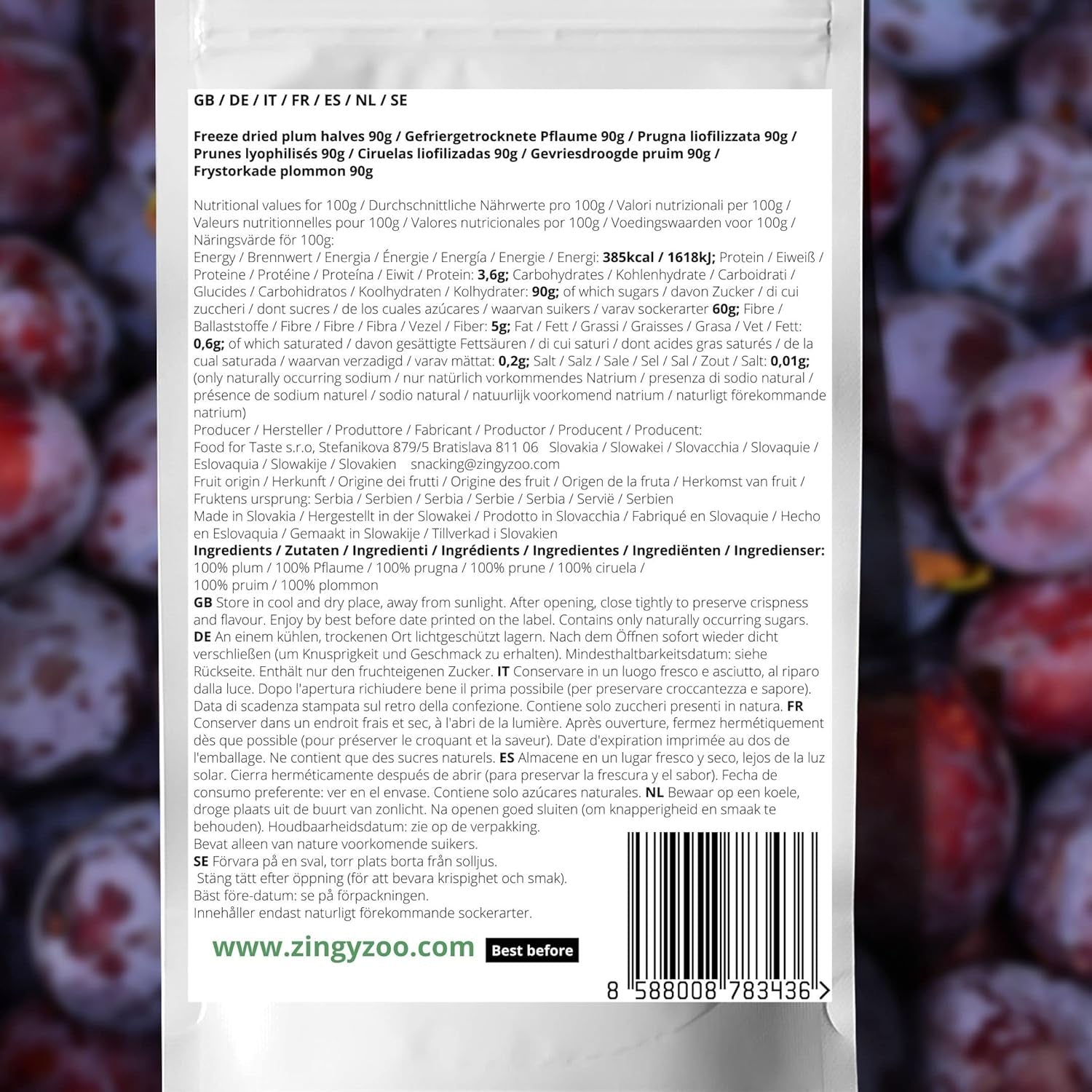 Prugne liofilizzate Prugne liofilizzate 100% naturali | Senza zuccheri aggiunti Dolci liofilizzati salutari | Prugne liofilizzate Frutta liofilizzata Frutta liofilizzata ZingyZoo Prodotti disidratati Il mio negozio