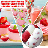 Fragole in polvere 120g - Fragole 100% naturali liofilizzate, senza additivi Facile da miscelare Fragole liofilizzate nutrienti per gelati, torte, frullati, bevande, aromi in polvere Prodotti disidratati Naty Shop