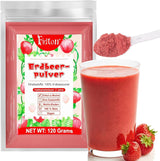 Fragole in polvere 120g - Fragole 100% naturali liofilizzate, senza additivi Facile da miscelare Fragole liofilizzate nutrienti per gelati, torte, frullati, bevande, aromi in polvere Prodotti disidratati Naty Shop 120G Fragole