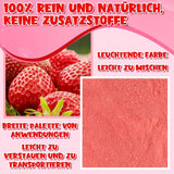 Fragole in polvere 120g - Fragole 100% naturali liofilizzate, senza additivi Facile da miscelare Fragole liofilizzate nutrienti per gelati, torte, frullati, bevande, aromi in polvere Prodotti disidratati Naty Shop