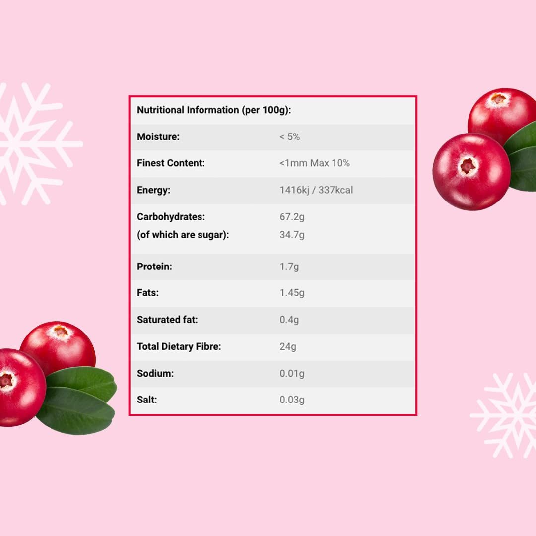 Mirtillo rosso liofilizzato in polvere 250g - Frutta in polvere liofilizzata - Mirtillo rosso liofilizzato in polvere per dolci, frullati e muesli - Mirtillo rosso in polvere 100% naturale senza additivi Prodotti disidratati Naty Shop