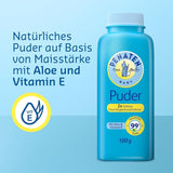 Polvere naturale per neonati Penaten con aloe e vitamina E (1x 100g) - Protegge la pelle sensibile, assorbe l'umidità e mantiene la pelle asciutta - Dermatologicamente approvato - 99% ingredienti di origine naturale Bambini - Bagno e cura della pelle Naty Shop