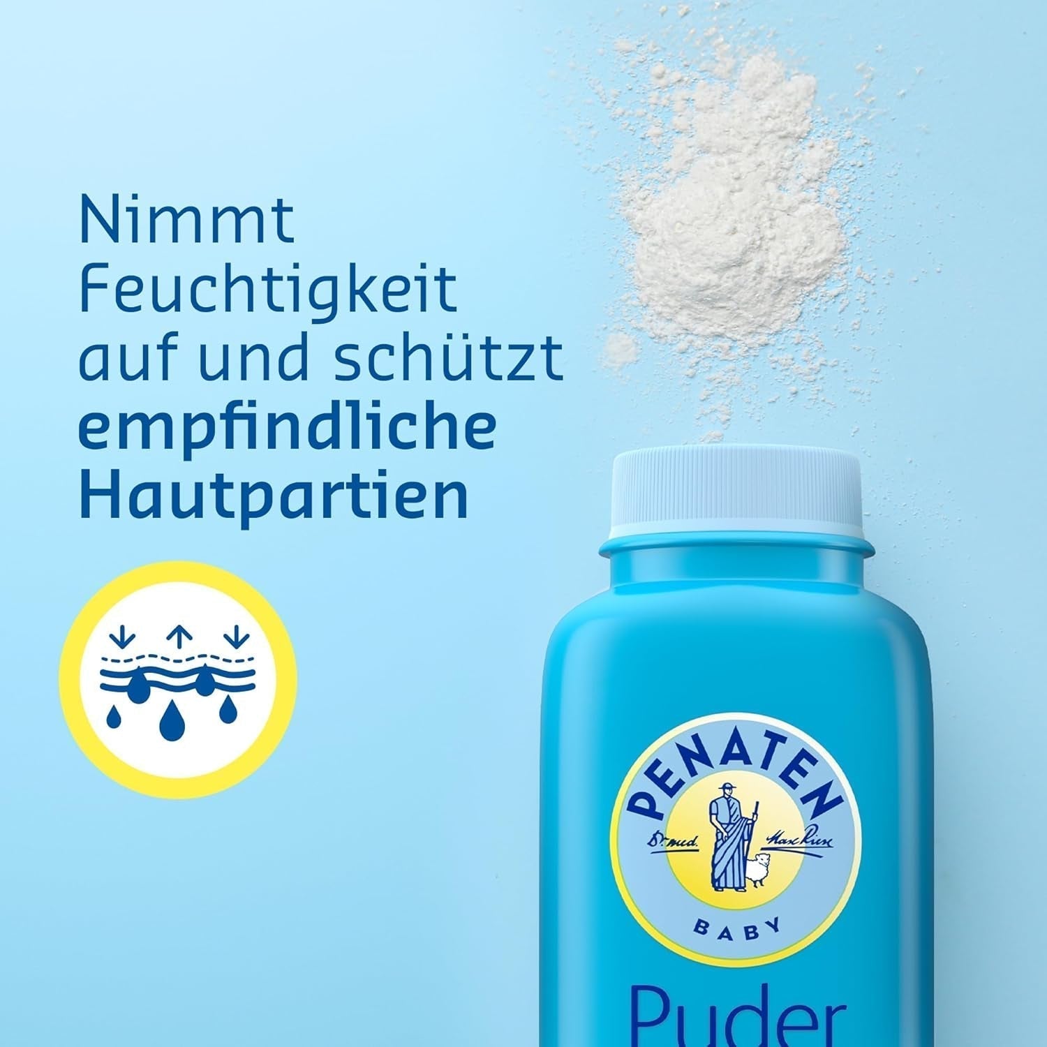 Polvere naturale per neonati Penaten con aloe e vitamina E (1x 100g) - Protegge la pelle sensibile, assorbe l'umidità e mantiene la pelle asciutta - Dermatologicamente approvato - 99% ingredienti di origine naturale Bambini - Bagno e cura della pelle Naty Shop