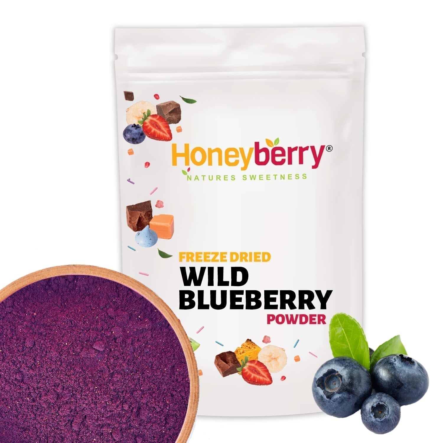 Mirtillo selvatico liofilizzato in polvere 100g - Polvere di frutta liofilizzata - Polvere di mirtillo liofilizzato per dolci, frullati e muesli - Polvere di mirtillo naturale senza additivi Prodotti disidratati Il mio negozio 100G