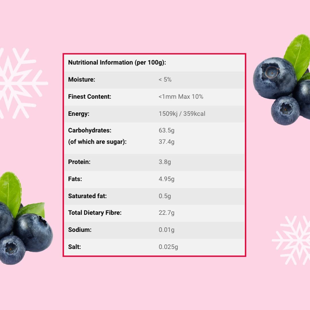 Mirtillo selvatico liofilizzato in polvere 100g - Polvere di frutta liofilizzata - Polvere di mirtillo liofilizzato per dolci, frullati e muesli - Polvere di mirtillo naturale senza additivi Prodotti disidratati Il mio negozio
