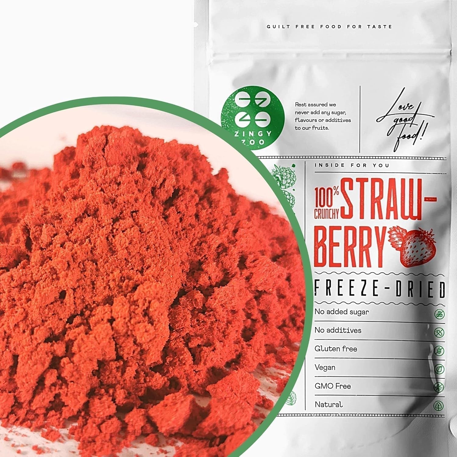 Polvere di fragole in polvere di frutta liofilizzata | Polvere di fragole liofilizzate Polvere di fragole | Frullato Di Fragole In Polvere Budino Di Fragole Frutta Secca (100g) Prodotti disidratati Naty Shop 100G