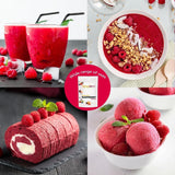 Polvere di lamponi liofilizzati 100g - Polvere di frutta liofilizzata - Polvere di lamponi liofilizzati per dolci, frullati e muesli - Polvere di lamponi 100% naturale senza additivi Prodotti disidratati Naty Shop