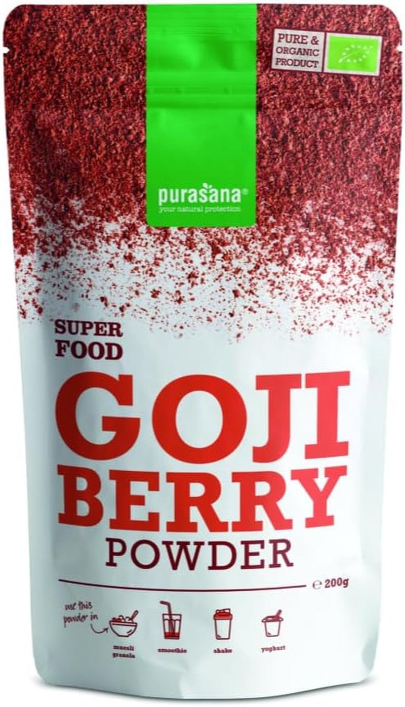 Purasana Bacche di Goji in polvere dal Tibet sotto coltivazione biologica controllata (200g) Prodotti disidratati per uso alimentare crudo Naty Shop Default Title