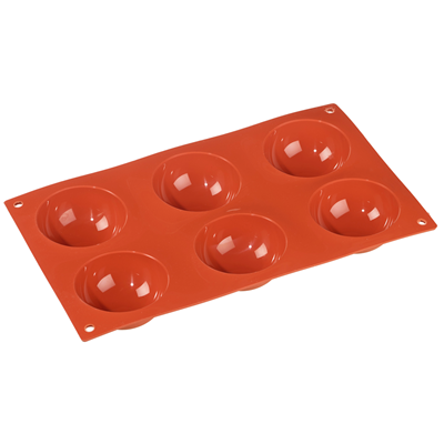 Semisfere in silicone a 6 cavità - Resistente fino a -60°C fino a 230°C Adatto per forno a microonde, congelatore, lavastoviglie