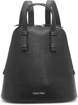 Calvin Klein Zina Zip Around Zaino da donna Borse da donna Naty Shop Nero/Argento Taglia unica