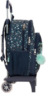 Pepe Jeans Zaino scolastico con trolley Alenka, blu, 30 x 40 x 12 cm, poliestere, 14,4 l, blu, zaino scolastico con trolley Zaini e cartelle Premium Naty Shop