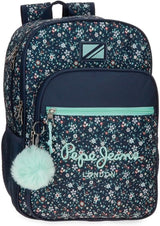 Pepe Jeans Zaino scolastico con trolley Alenka, blu, 30 x 40 x 12 cm, poliestere, 14,4 l, blu, zaino scolastico con trolley Zaini e cartelle premium Naty Shop Schulrucksack