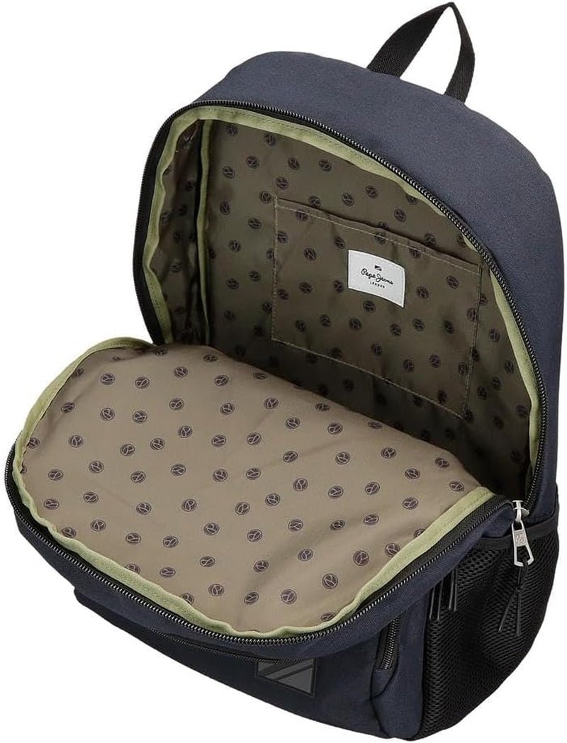 Pepe Jeans Zaino Scuola Cromwell, Doppio Scomparto, Nero, 33 x 46 x 15 cm, Poliestere, 22,77 L, Nero, Taglia Unica, Zaino Scuola Doppio Scomparto Zaini e cartelle Premium Naty Shop