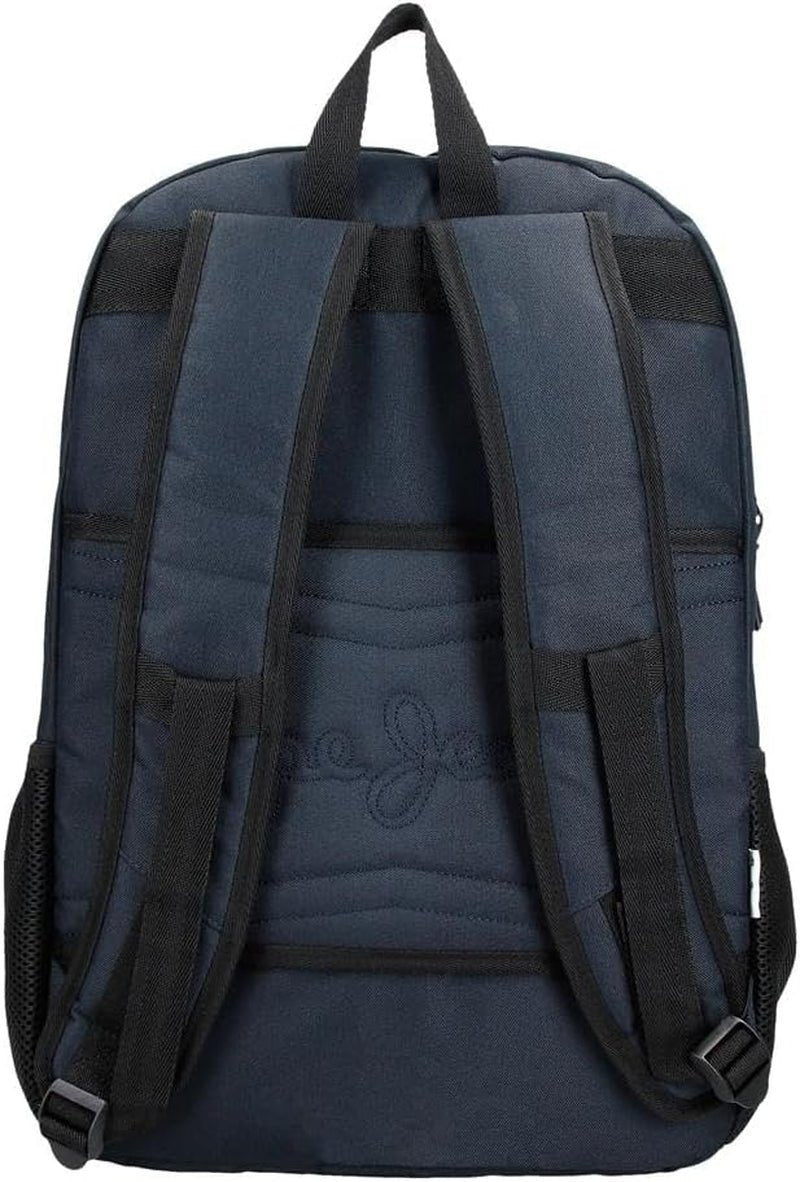 Pepe Jeans Zaino Scuola Cromwell, Doppio Scomparto, Nero, 33 x 46 x 15 cm, Poliestere, 22,77 L, Nero, Taglia Unica, Zaino Scuola Doppio Scomparto Zaini e cartelle Premium Naty Shop