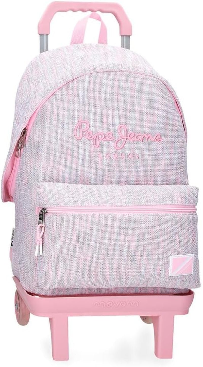 Zaino scolastico Pepe Jeans Miri, rosa, 31 x 44 x 17,5 cm, poliestere, 22,79 l, rosa, zaino scolastico Zaini e cartelle premium Naty Shop Zaino 42 + Trolley