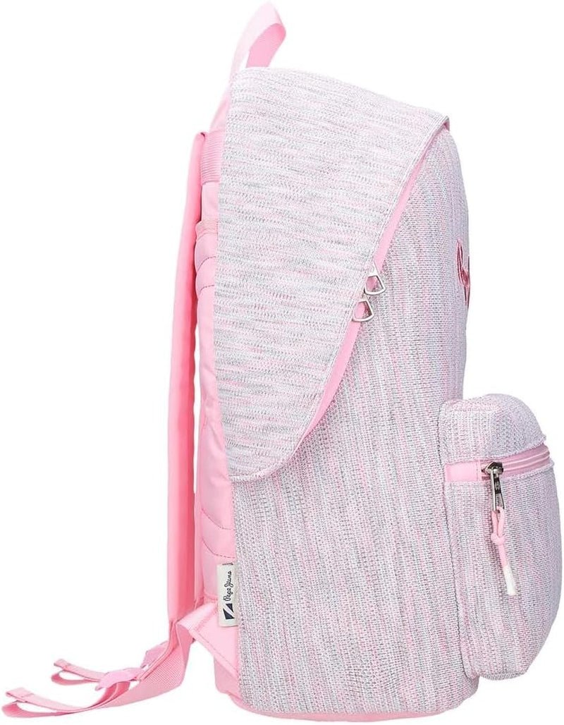 Zaino scolastico Pepe Jeans Miri, rosa, 31 x 44 x 17,5 cm, poliestere, 22,79 l, rosa, zaino scolastico Zaini e cartelle Premium Naty Shop