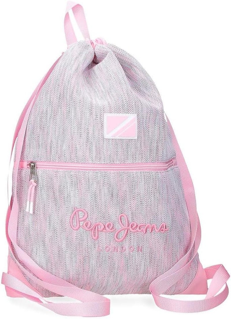 Pepe Jeans Zaino scolastico Miri, rosa, 31 x 44 x 17,5 cm, poliestere, 22,79 l, rosa, zaino scolastico Zaini e cartelle premium Naty Shop Sack-Rucksack