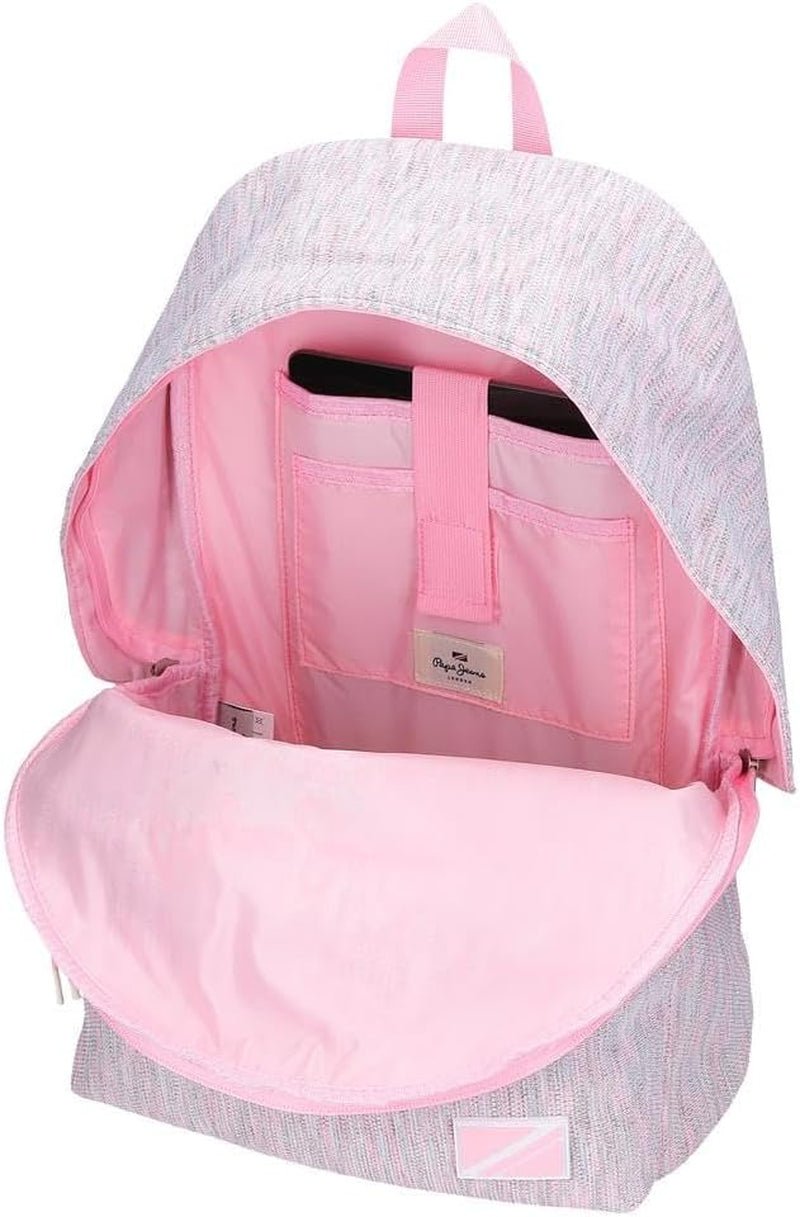 Zaino scolastico Pepe Jeans Miri, rosa, 31 x 44 x 17,5 cm, poliestere, 22,79 l, rosa, zaino scolastico Zaini e cartelle Premium Naty Shop