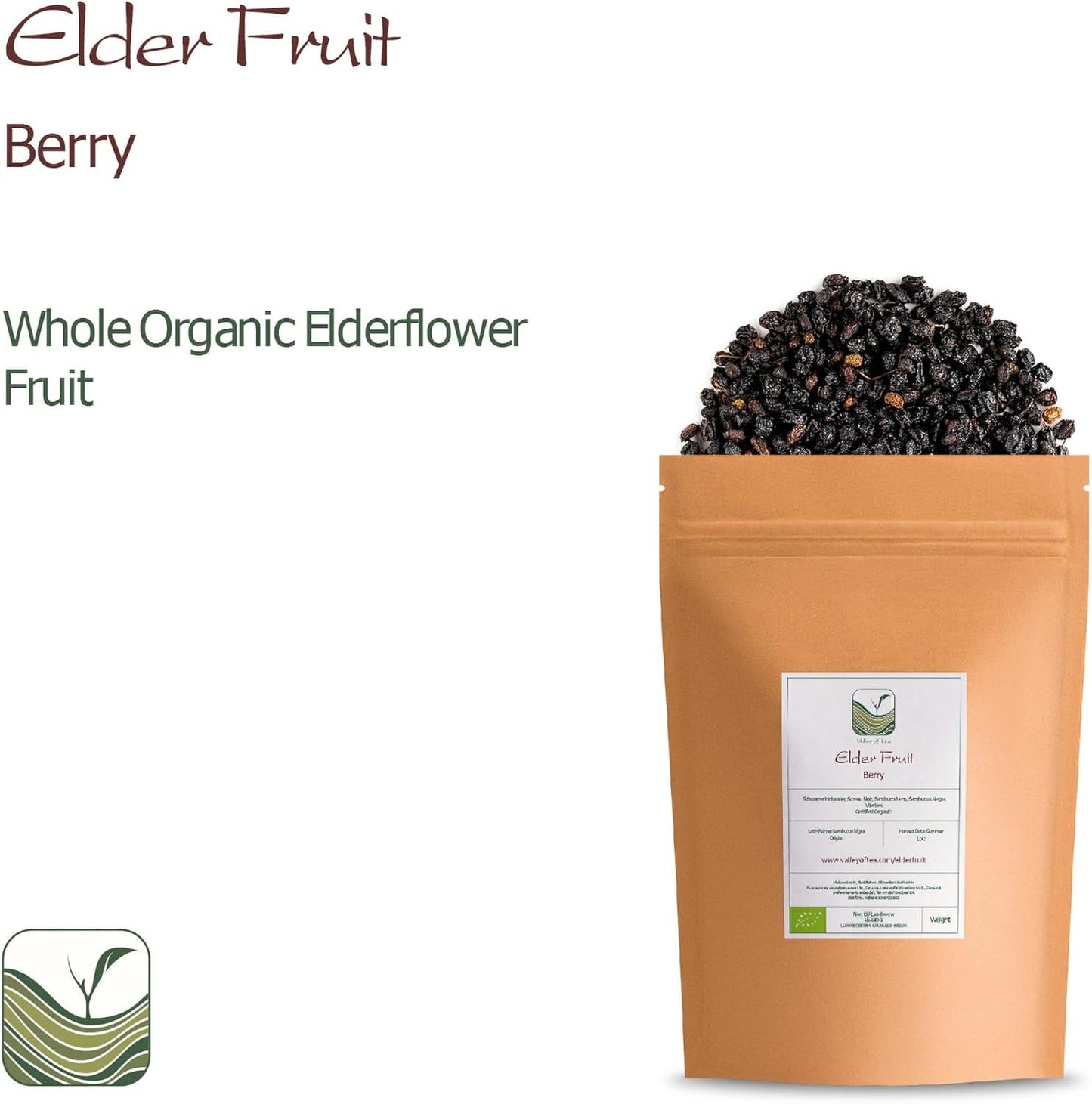 Sambuco nero biologico - bacche intere di sambuco - sambuco Prodotti disidratati Naty Shop