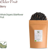 Sambuco nero biologico - bacche intere di sambuco - sambuco Prodotti disidratati Naty Shop