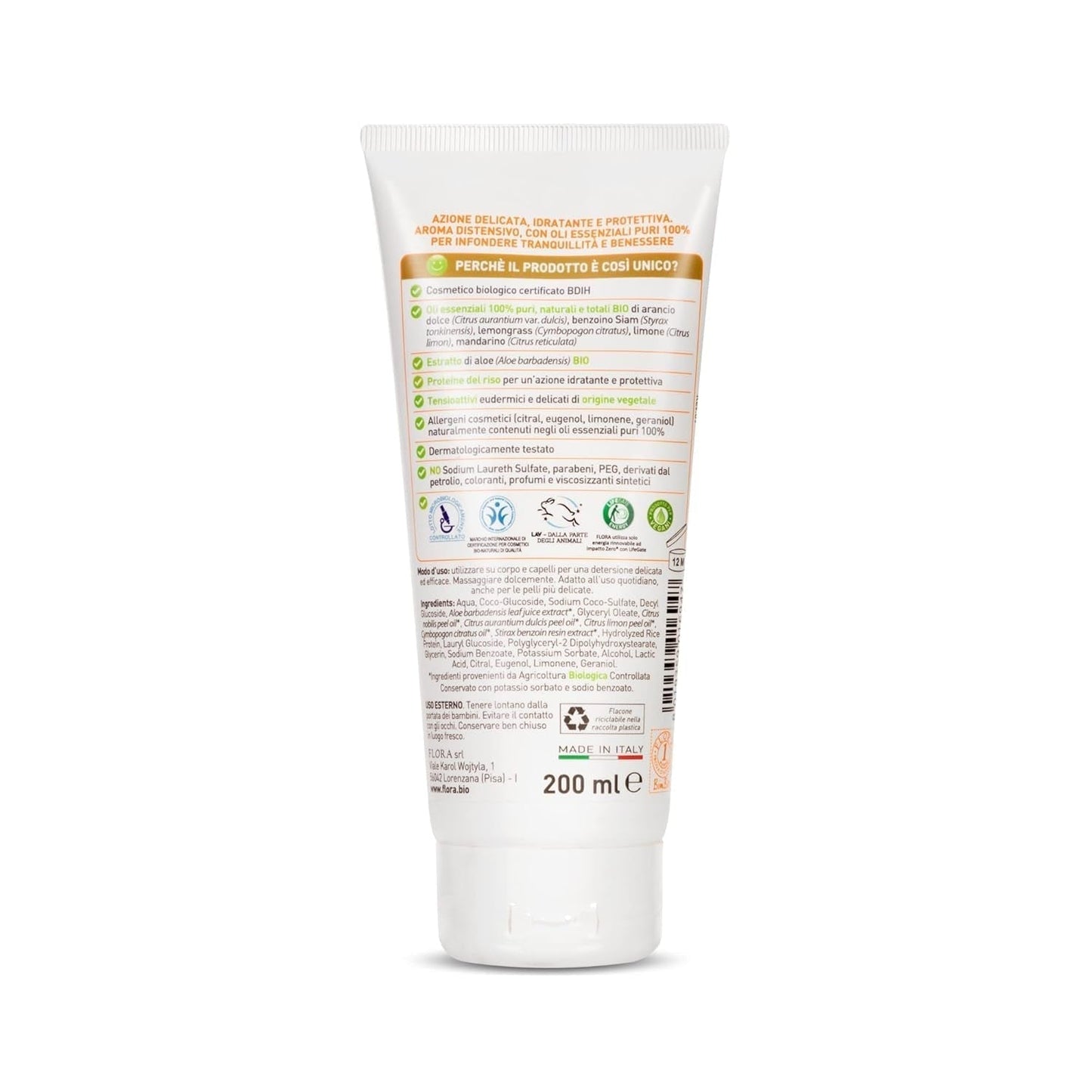 Shampoo da bagno, ideale per bambini, 200 ml, 1 Bambini - Bagno e Cura della Pelle Naty Shop
