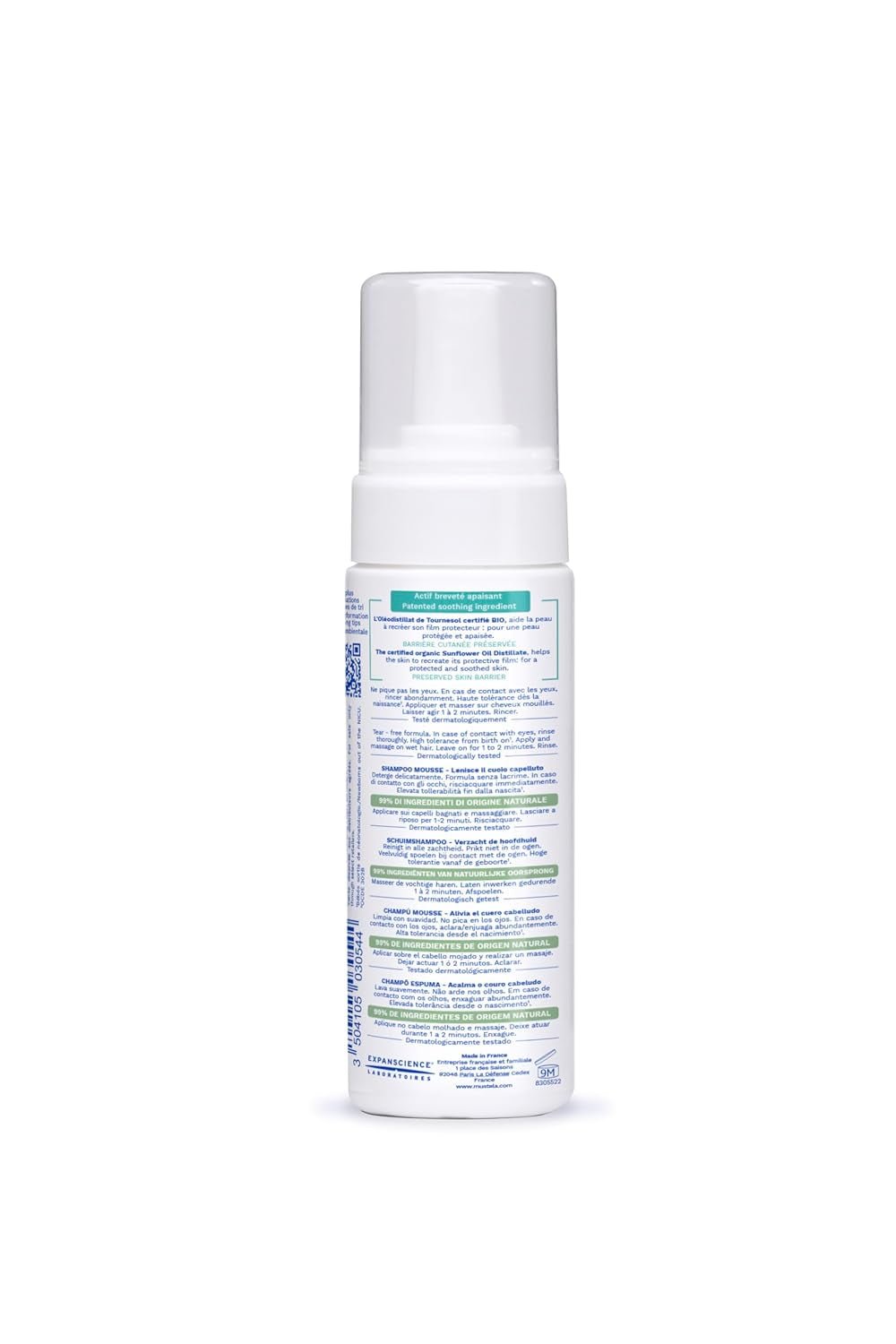 Shampoo in mousse per croste lattee, capelli, neonati, bambini, tutta la famiglia - Aiuta a rimuovere la crosta lattea, pulizia delicata, non punge (150ml) Bambini - Bagno e Cura della Pelle Naty Shop
