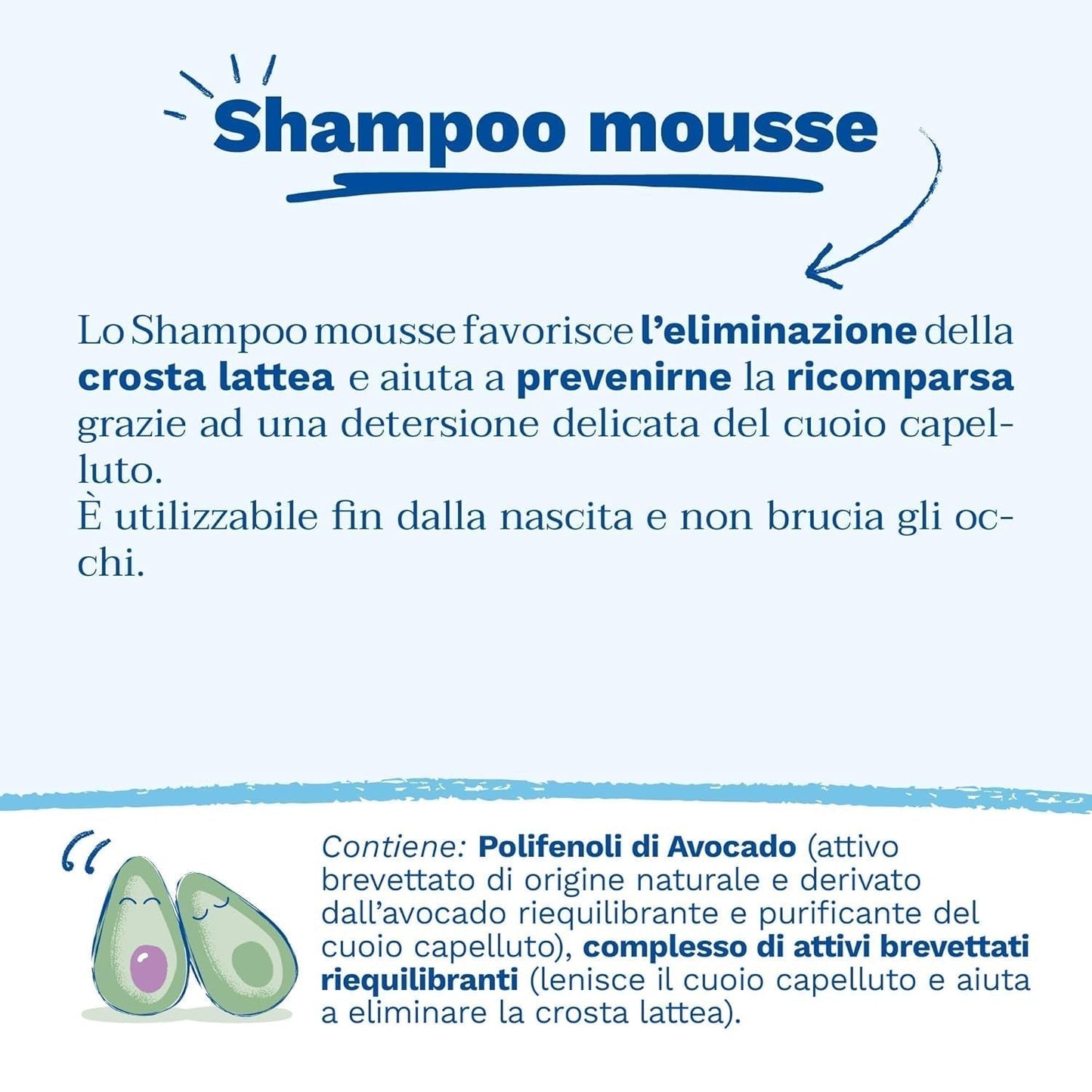 Shampoo in mousse per croste lattee, capelli, neonati, bambini, tutta la famiglia - Aiuta a rimuovere la crosta lattea, pulizia delicata, non punge (150ml) Bambini - Bagno e Cura della Pelle Naty Shop