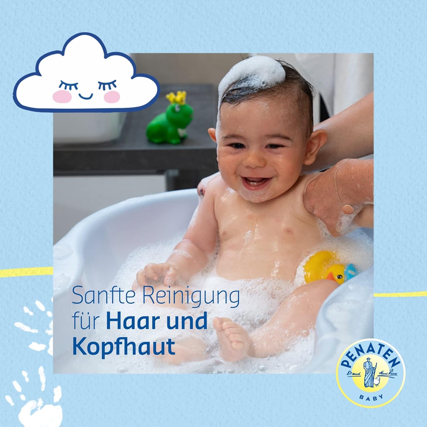 PENATEN shampoo (400 ml), shampoo particolarmente delicato per neonati, per capelli morbidi e facili da pettinare, delicato come l'acqua pura per gli occhi, in confezione riciclabile (confezione da 2) Bambini - Bagno e Cura della Pelle Naty Shop
