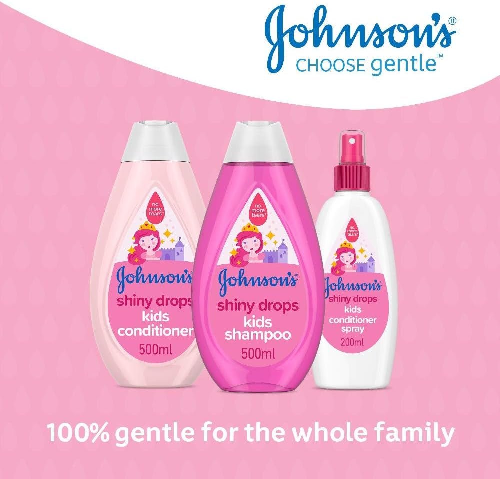 Shampoo per bambini Johnson's Shiny Drops, 500 ml Bambini - Bagno e Cura della Pelle Naty Shop