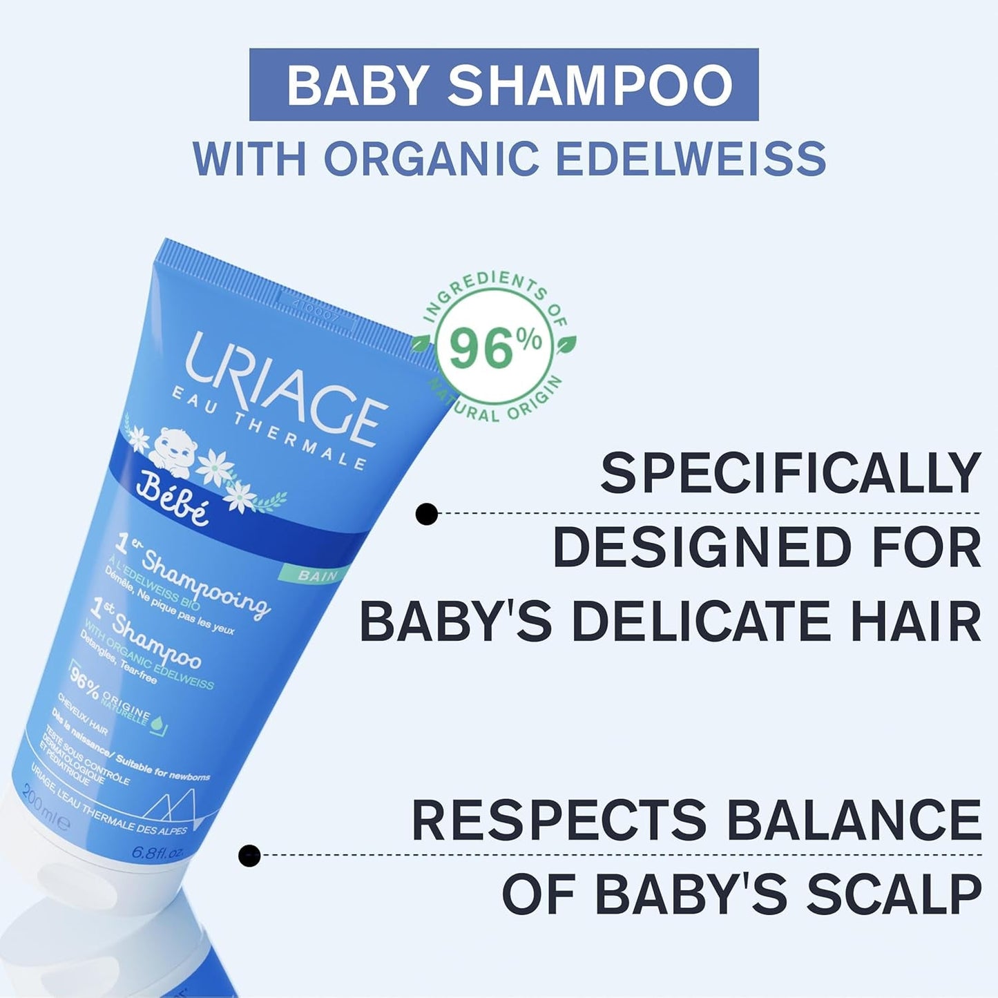 Shampoo per bambini Uriage, 200 ml Bambini - Bagno e Cura della Pelle Naty Shop