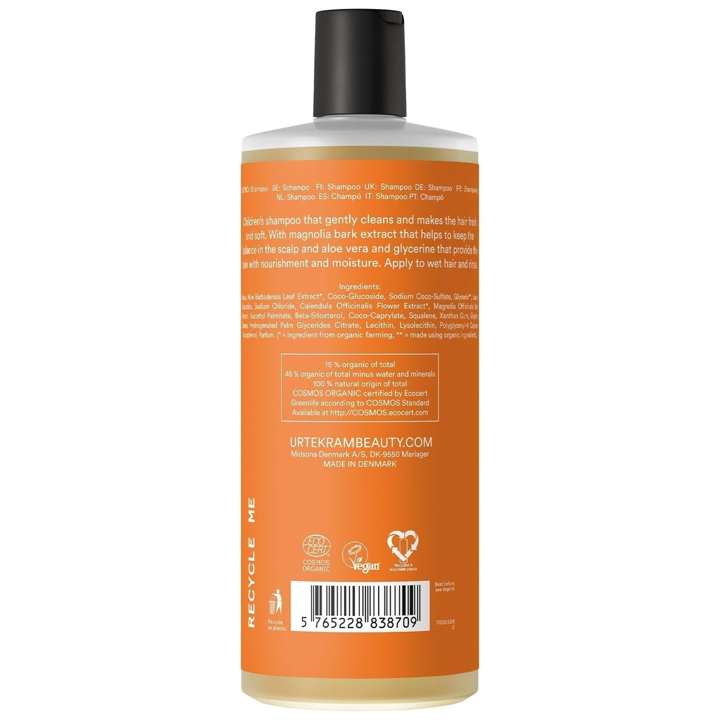 Shampoo biologico per bambini Urtekram, facile manutenzione, 500 ml Bambini - Bagno e cura della pelle Naty Shop
