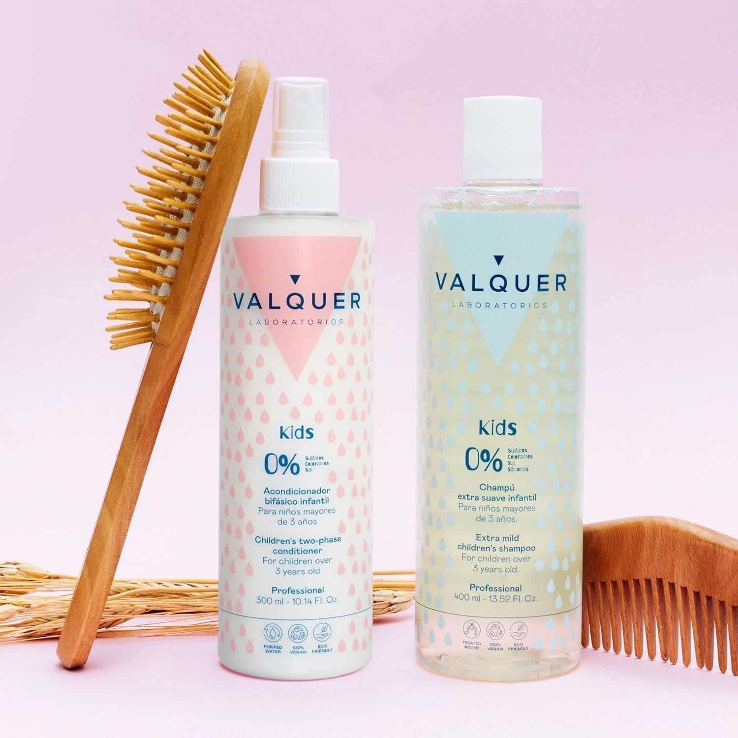 Shampoo e balsamo per capelli Valquer senza siliconi, senza solfati, per bambini Bambini - Bagno e Cura della Pelle Naty Shop