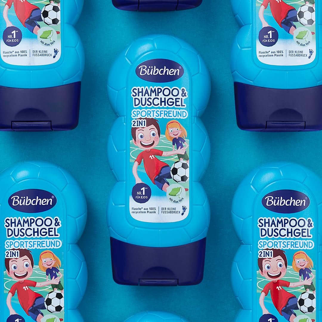 Buebchen Sportsfreund 2in1 shampoo e gel doccia, 230 ml Bambini - Bagno e cura della pelle Naty Shop