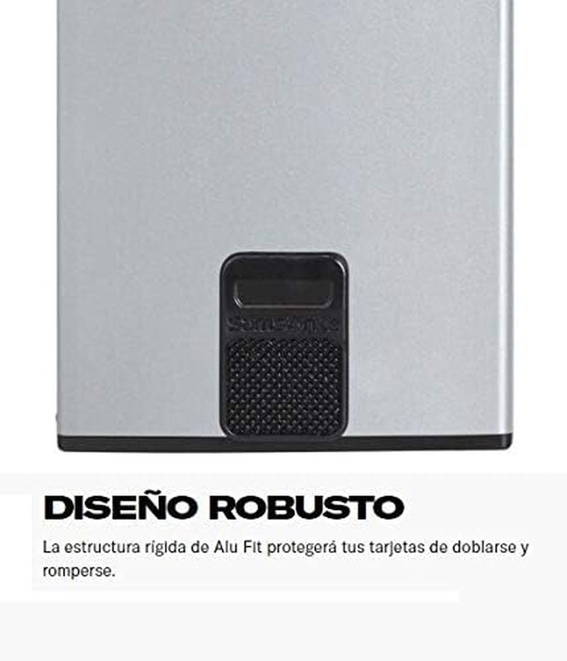 Samsonite Alu Fit SLG - Porta carte, 10,2 cm, blu (True Blue) Portafoglio da uomo Naty Shop
