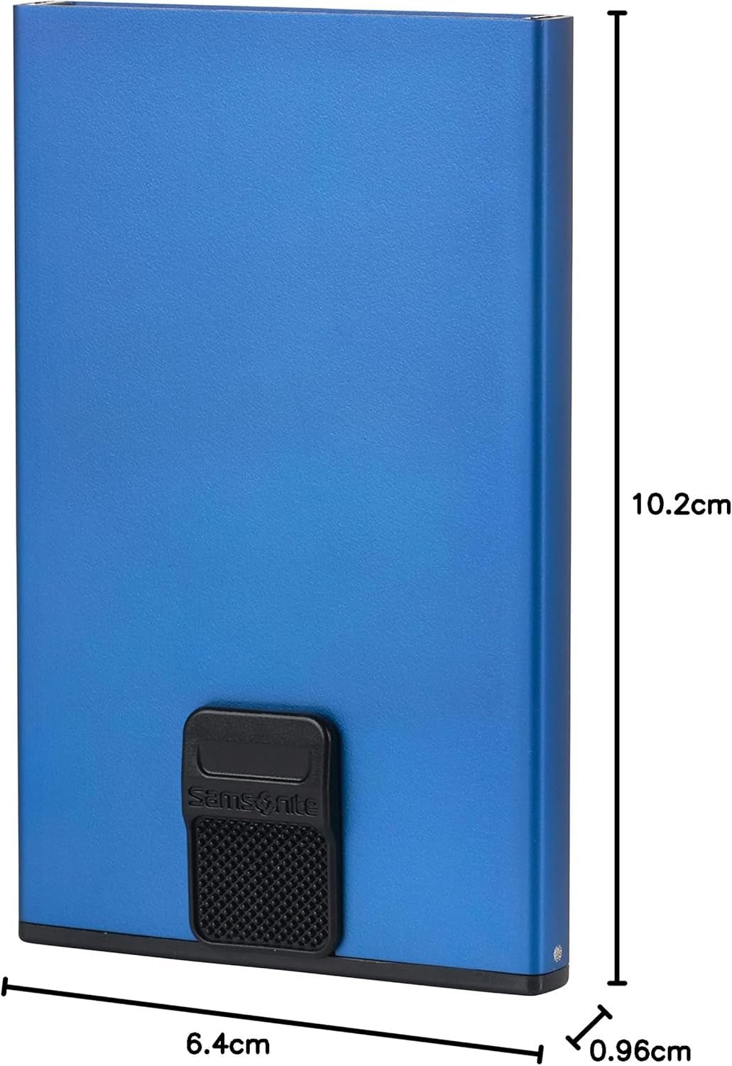 Samsonite Alu Fit SLG - Porta carte, 10,2 cm, blu (True Blue) Portafoglio da uomo Naty Shop