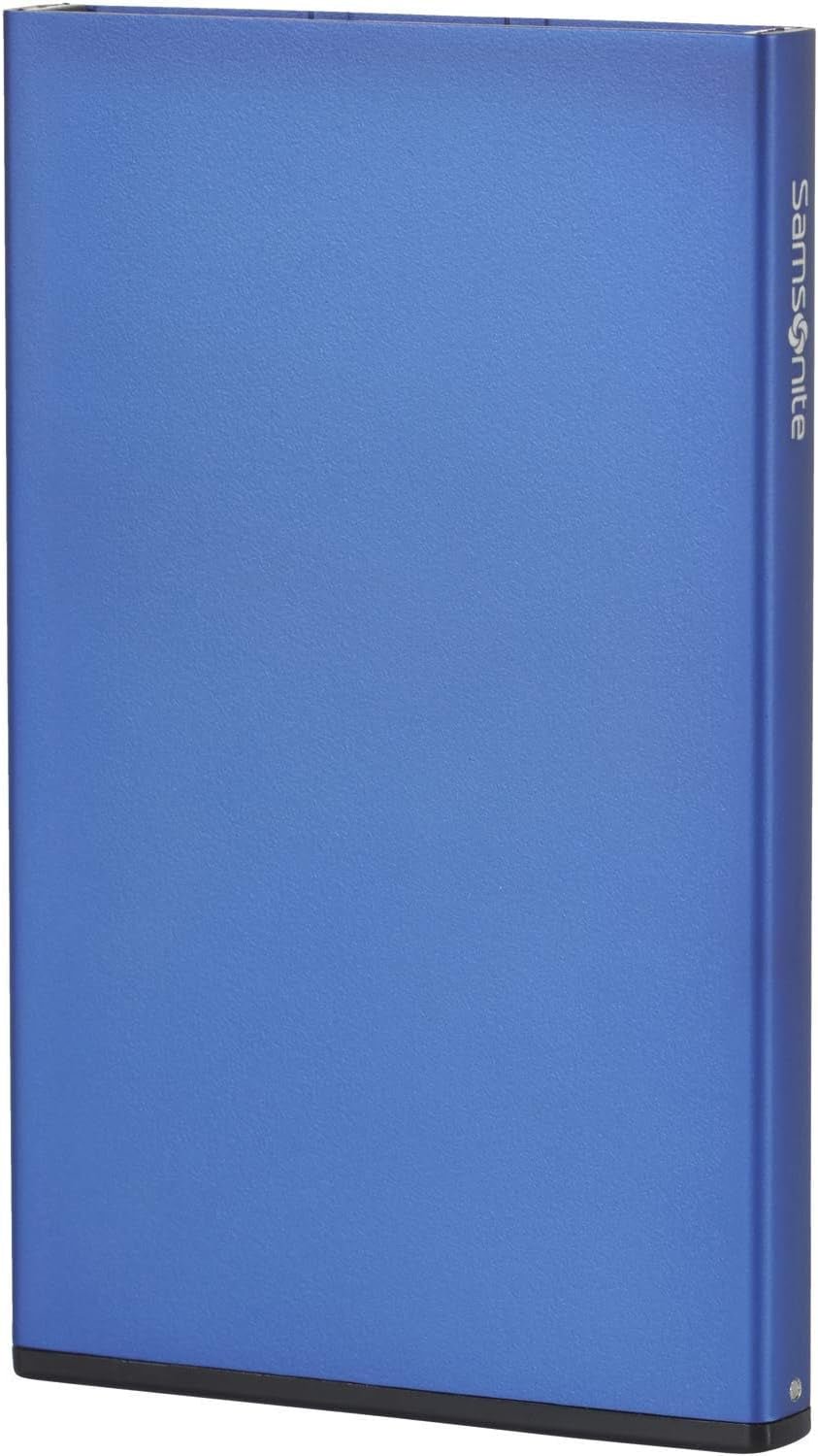 Samsonite Alu Fit SLG - Porta carte, 10,2 cm, blu (True Blue) Portafoglio da uomo Naty Shop