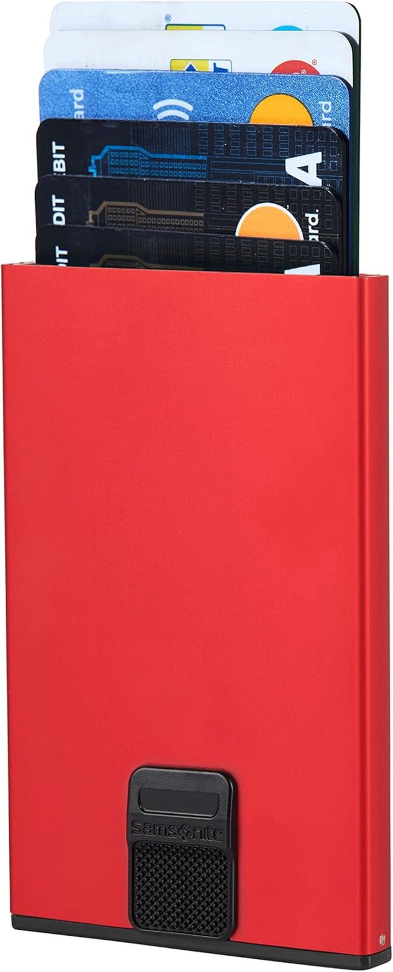 Samsonite Alu Fit SLG - Portacarte, 10,2 cm, Rosso (Red) Portafoglio da uomo Naty Shop