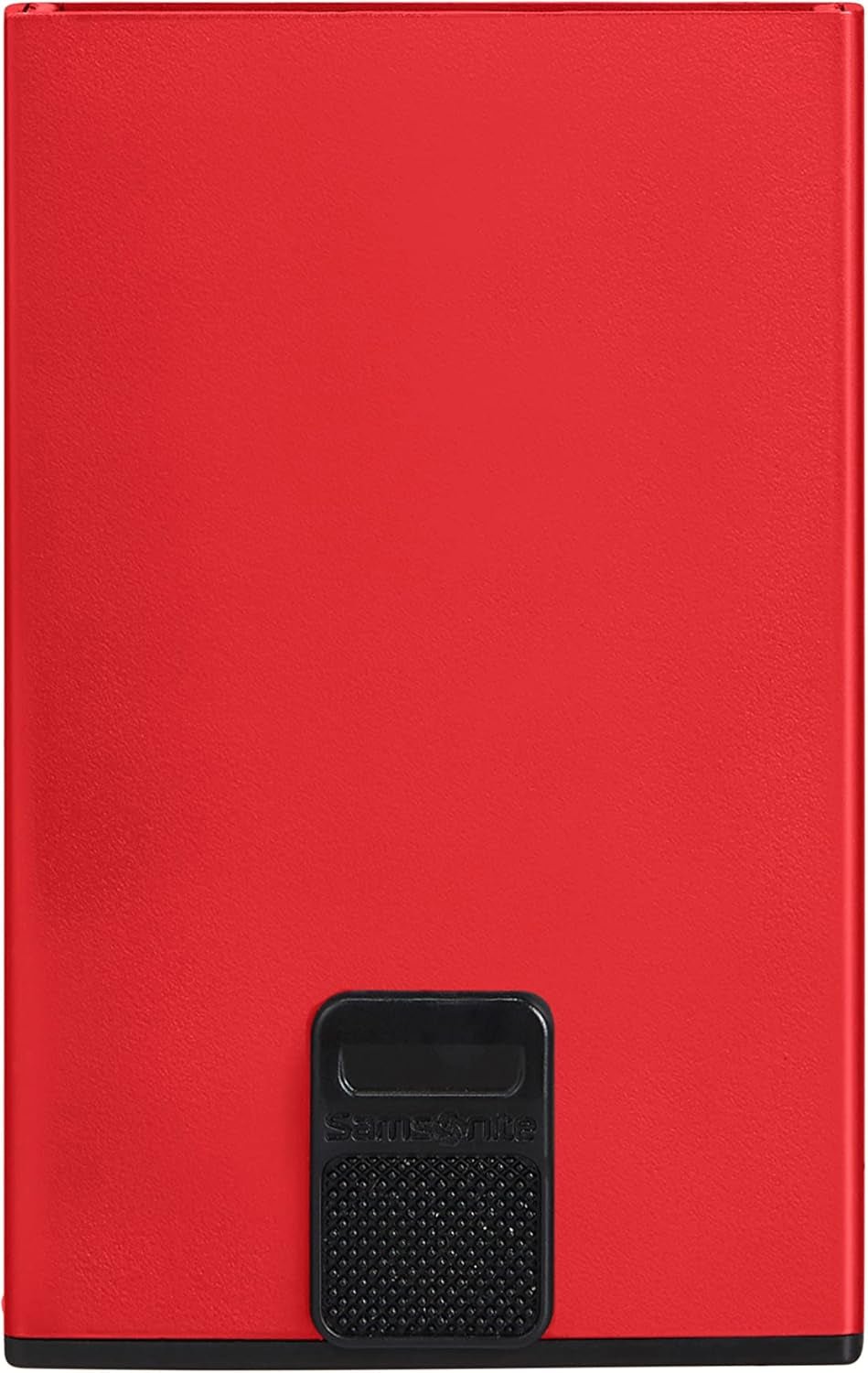 Samsonite Alu Fit SLG - Portacarte, 10,2 cm, Rosso (Red) Portafoglio da uomo Naty Shop