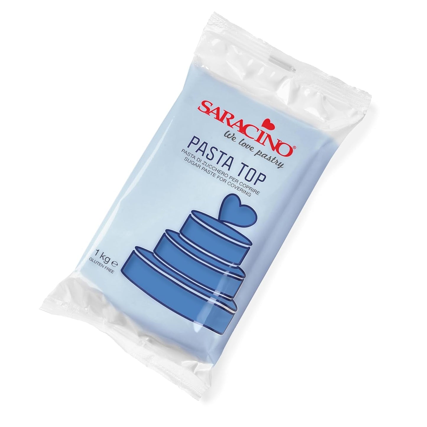 Top Fondente Saracino, Pasta Di Zucchero Per Copertura 1 kg, Pasta Di Zucchero Made In Italy Naty Shop Blu