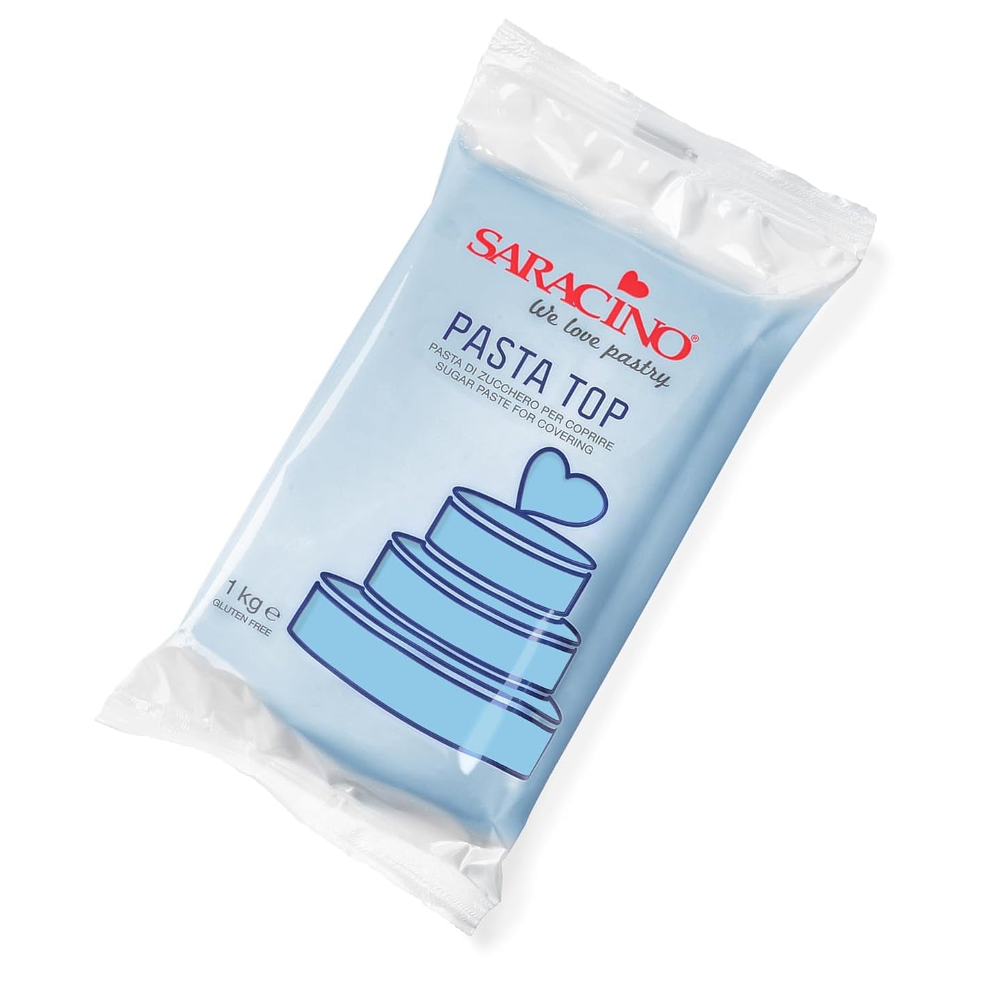 Saracino Top Fondente, Pasta Di Zucchero Per Copertura 1 kg, Pasta Di Zucchero Made In Italy Naty Shop Celeste Baby