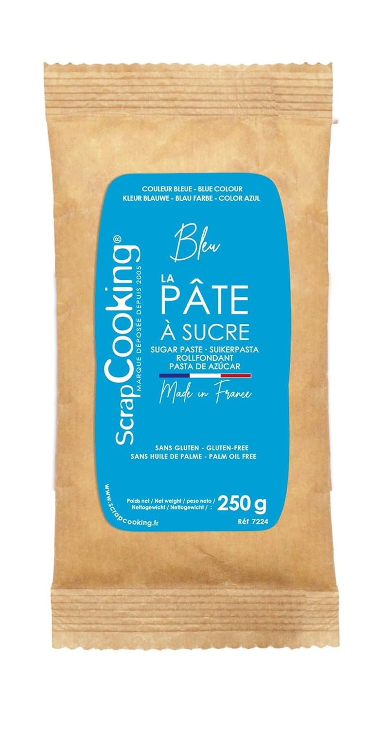 SCRAP COOKING Pasta di zucchero, blu, 250 grammi Pasta di zucchero Naty Shop Titolo predefinito
