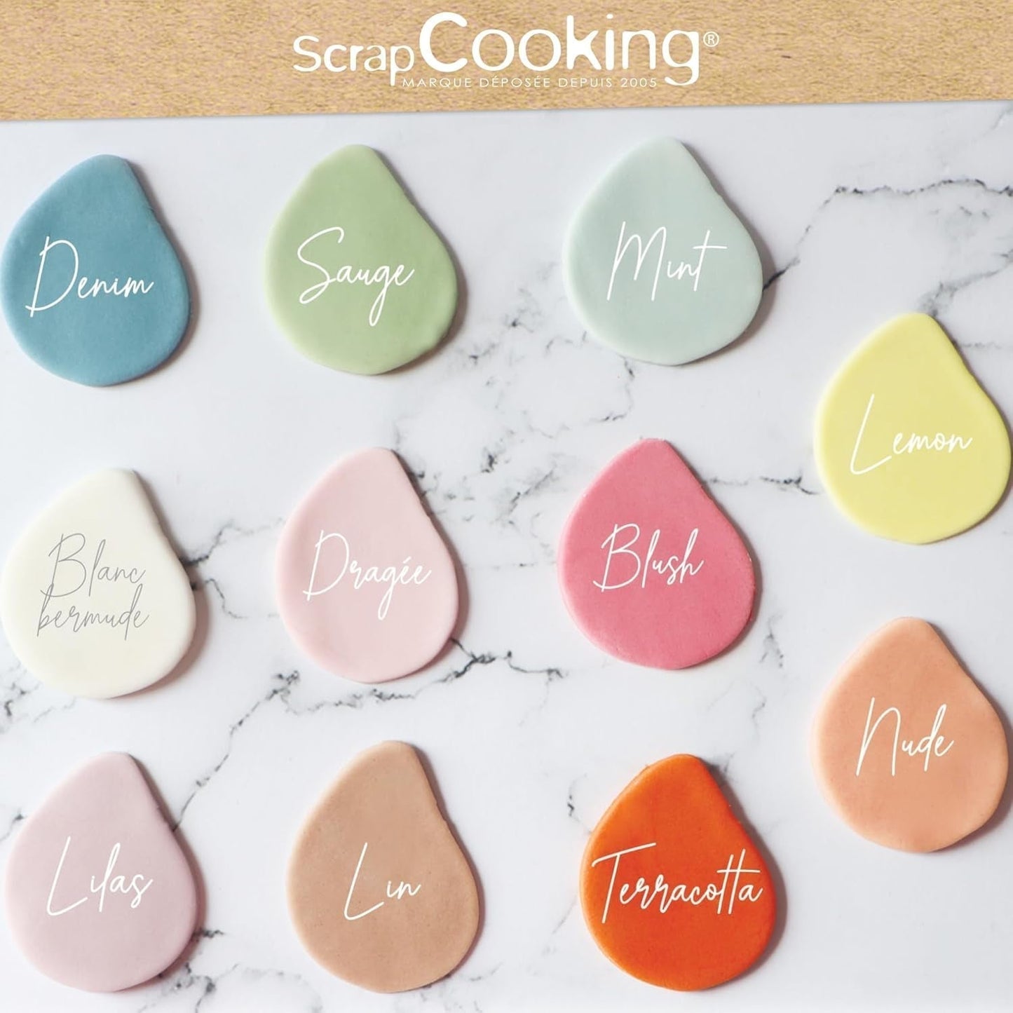 ScrapCooking - Pâte Ã Sucre Vert Sauge 250g - Colorant d'Origine Naturelle - Sans Gluten, Sans Huile de Palme - Pour Gâteaux, Pâtisseries Anniversaire - Vert Pastel - Fabrikie en France - 7621 Pasta di zucchero Naty Shop