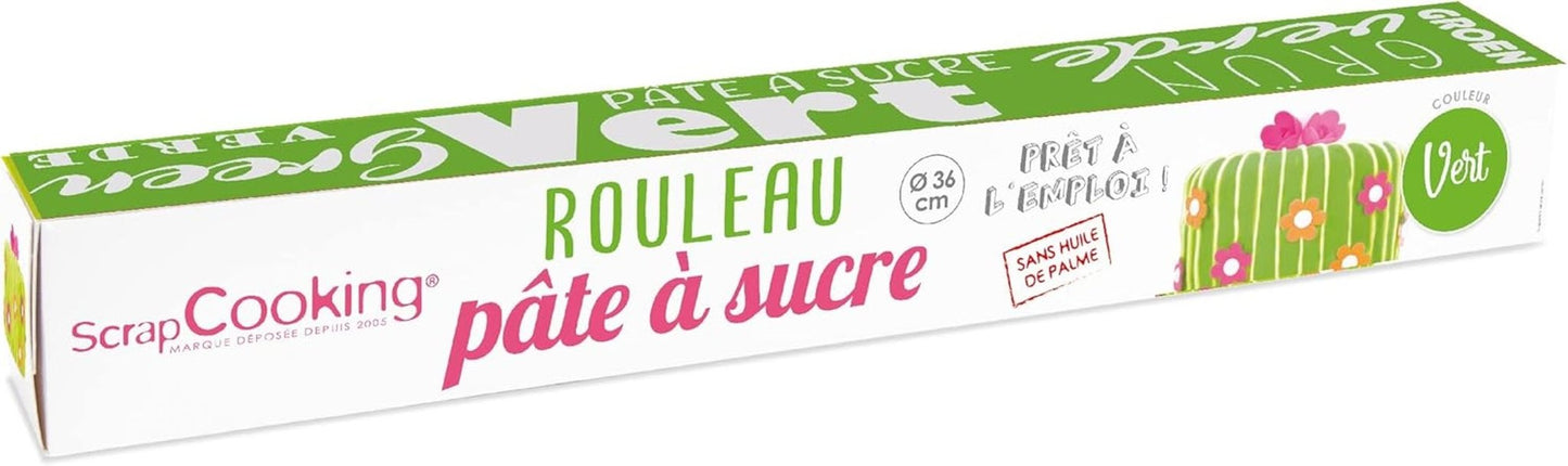 ScrapCooking - Rotolo di fondente rosa â'¬ 36 cm - Fondente nero arrotolato 430 g - Cake topper decorazione fondente topper per torte, dolci, compleanni, feste - Rosa - 7264 Pasta di zucchero Naty Shop Greetings