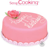 ScrapCooking - Rotolo di fondente rosa â'¬ 36 cm - Fondente nero arrotolato 430 g - Cake topper decorazione fondente topper per torte, dolci, compleanni, feste - Rosa - 7264 Pasta di zucchero Naty Shop
