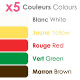 ScrapCooking - Set di 5 Fondant - bianco, giallo, rosso, verde e marrone - 5 x 80g - pasta di zucchero per torte Decorazioni per torte Compleanno Natale - senza glutine e senza olio di palma - 7257 Naty Shop Sugarpaste